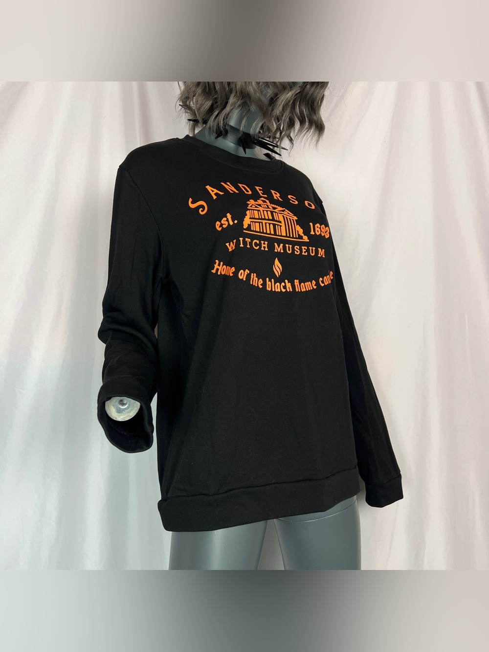 Black & Orange Sanderson Sisters Witch Museum Hocus Pocus Crewneck Sweatshirt